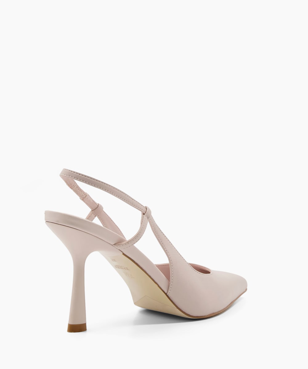 Heels, Delaine Square Toe Slingback Medium Heel Court Shoes