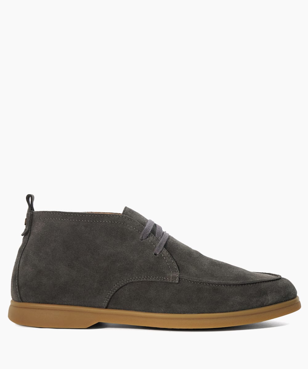 Camly Grey Suede Lace up Chukka Boots Dune London