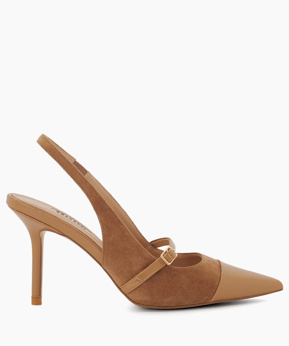 Camel slingbacks top