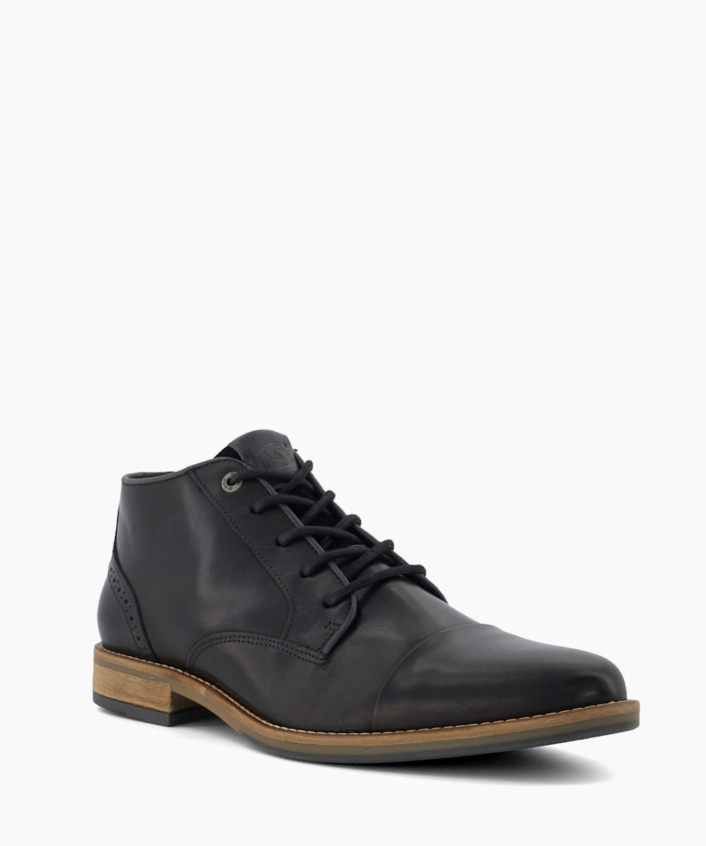 Carlings Black Casual Leather Boots Dune London