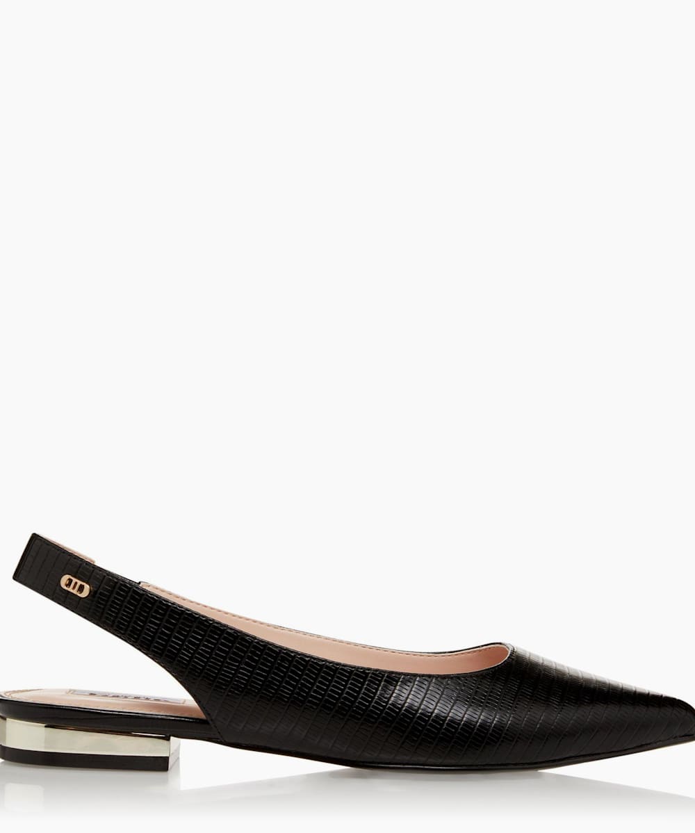 Carmeli Black Flat Slingback Shoes Dune London