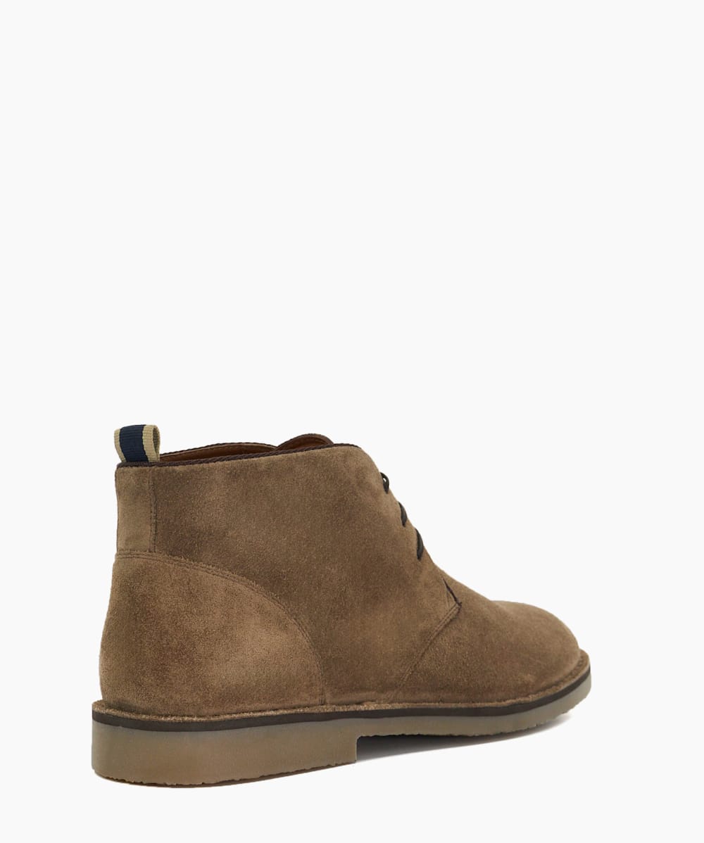 Cashed Taupe Lace Detail Chukka Boots Dune London