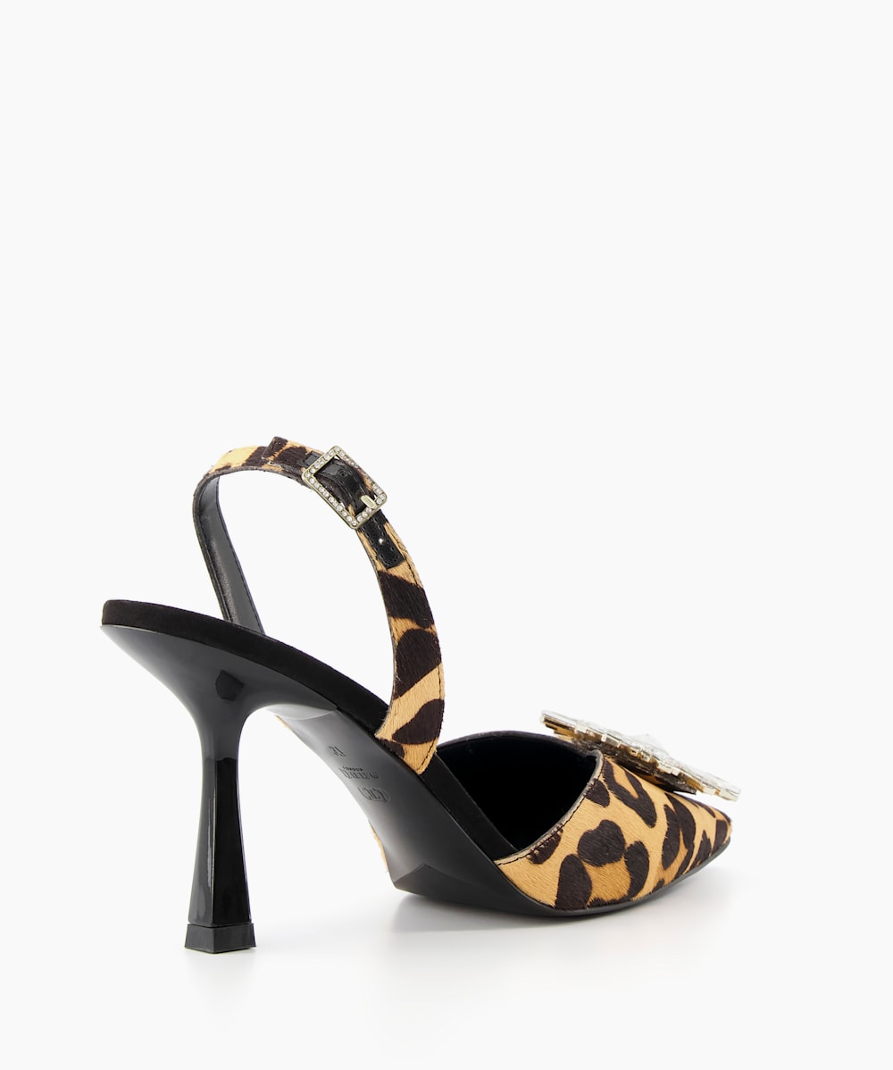 Dune leopard print online kitten heel