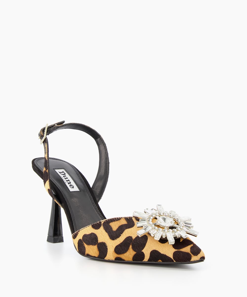 Leopard slingback heels 2025
