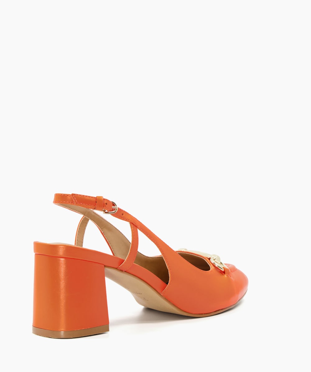 Orange slingback hot sale shoes