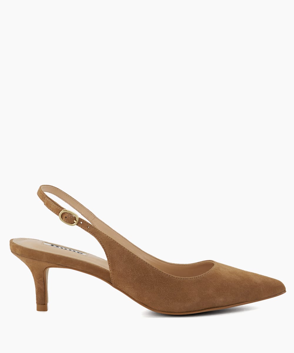 Camel top suede heels
