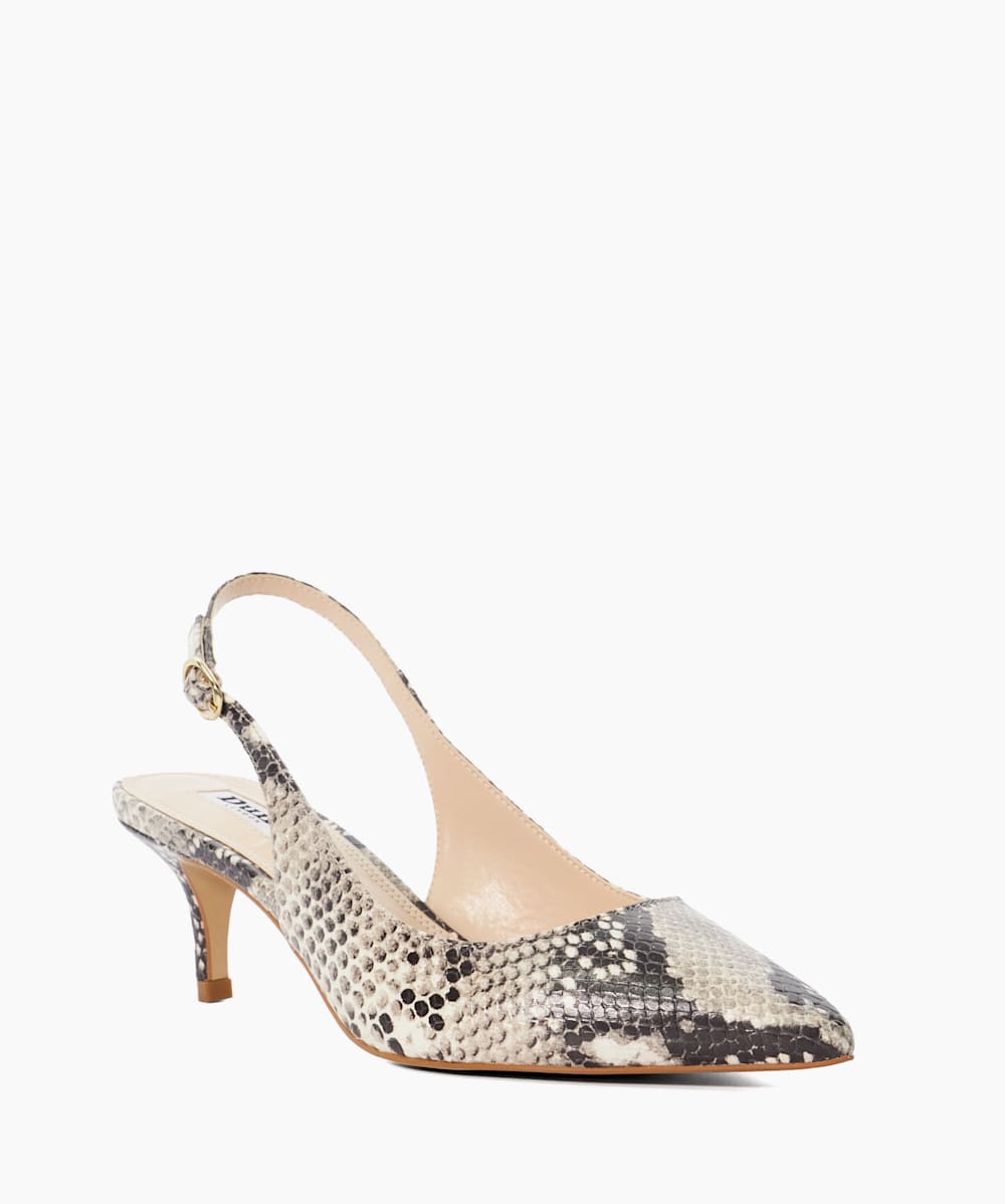 Dune cheap snakeskin heels