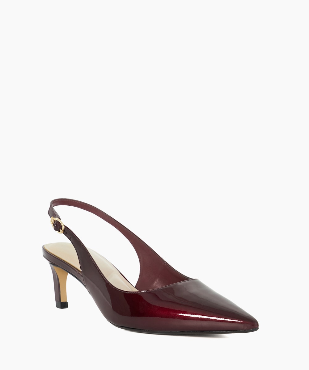 Celinna Red Pointed Toe Kitten Heel Court Shoes Dune London