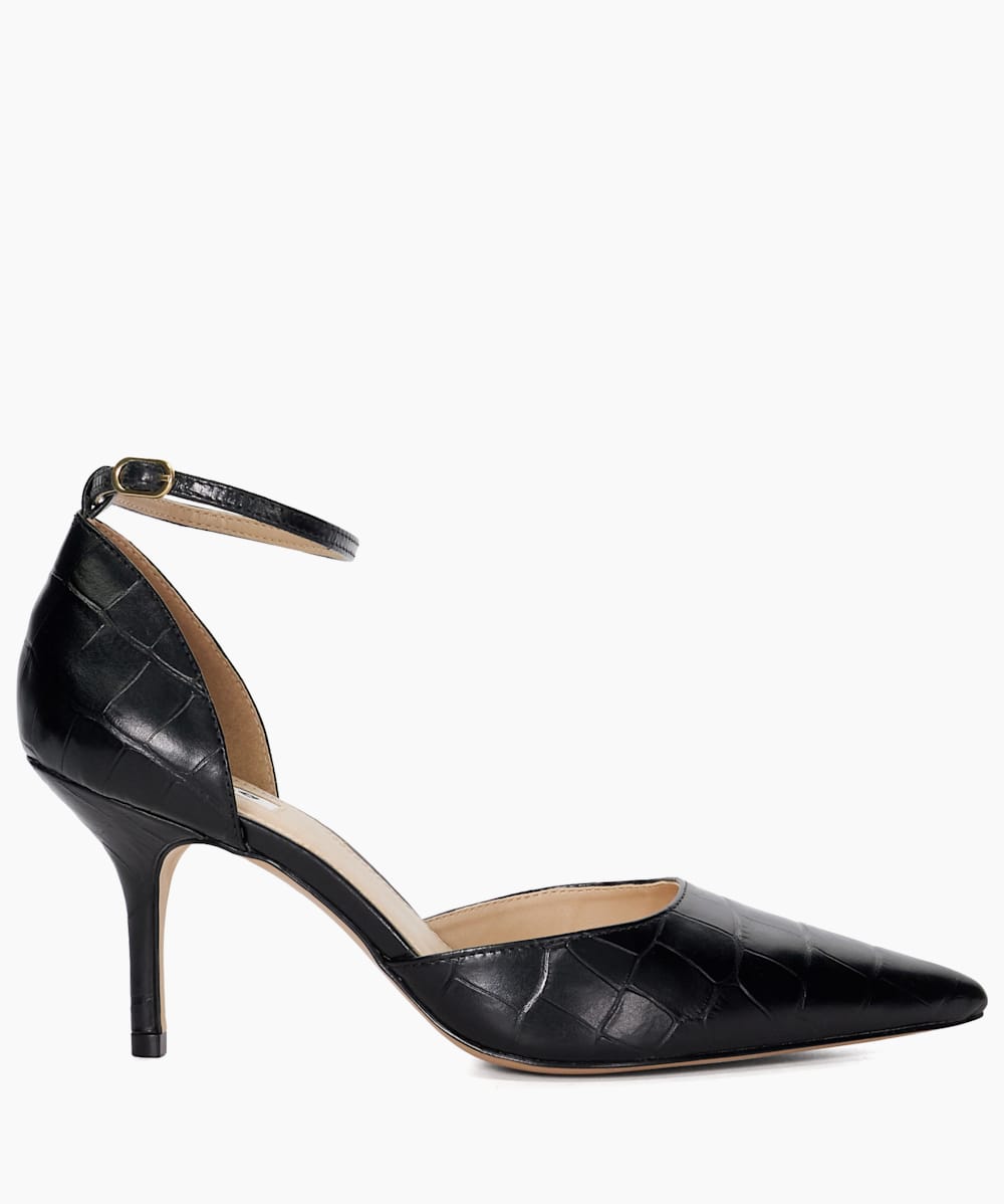 Black shop croc heels