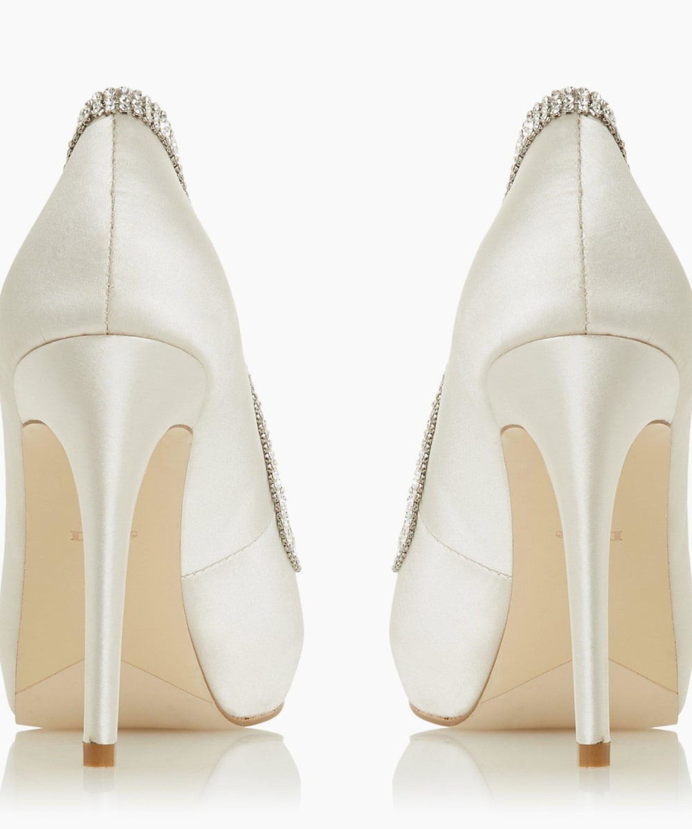 White diamante wedding shoes clearance