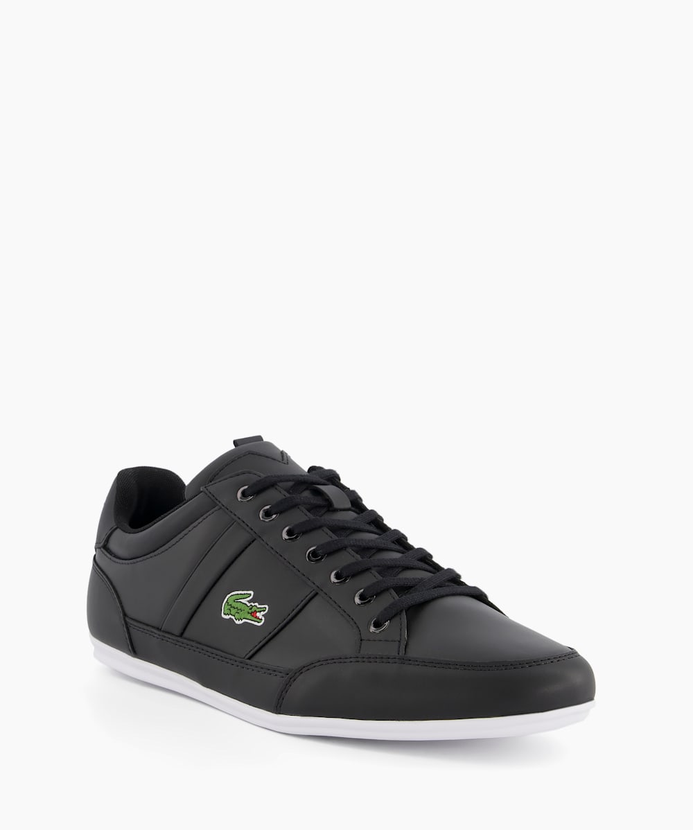 Chaymon Ii Black Lace Up Leather Trainers Dune London
