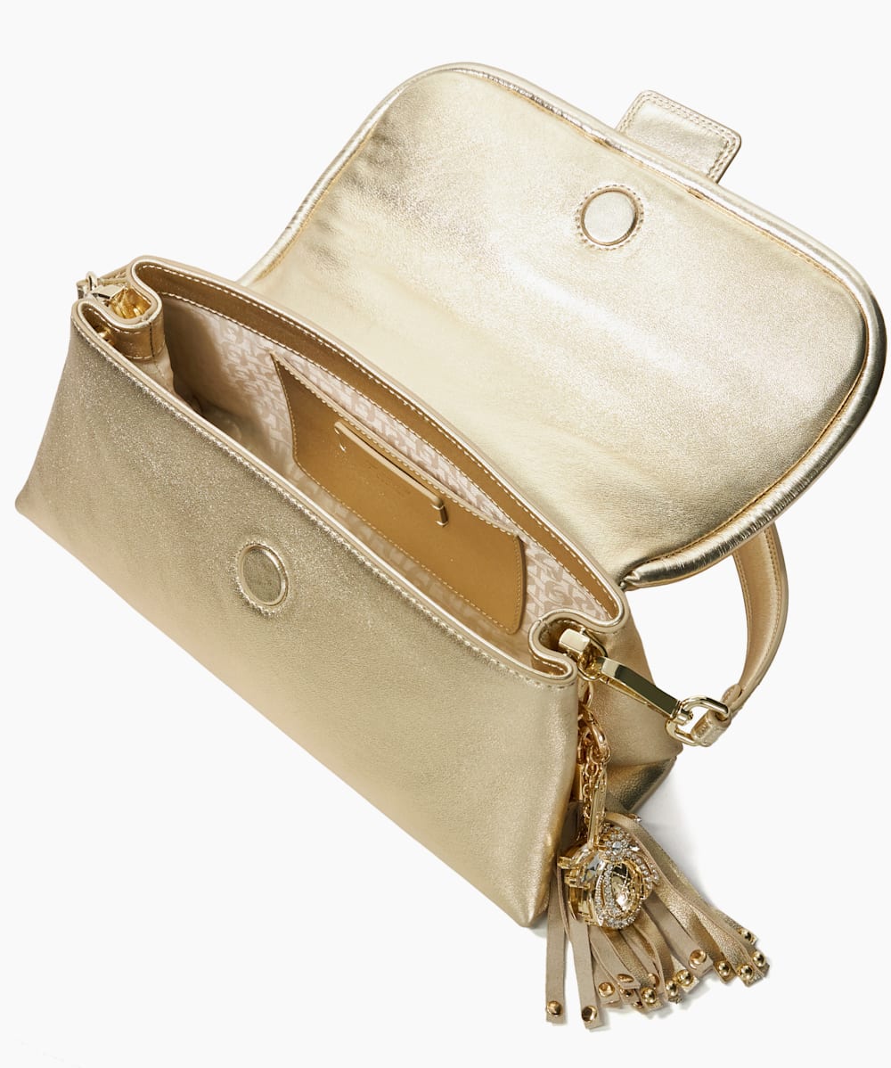 Chelsea Gold Premium Collection Leather Shoulder Bag Dune London