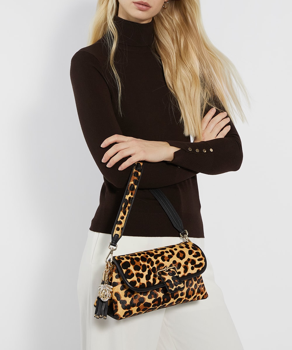 Chelsea Leopard Premium Collection Leopard Print Shoulder Bag Dune London