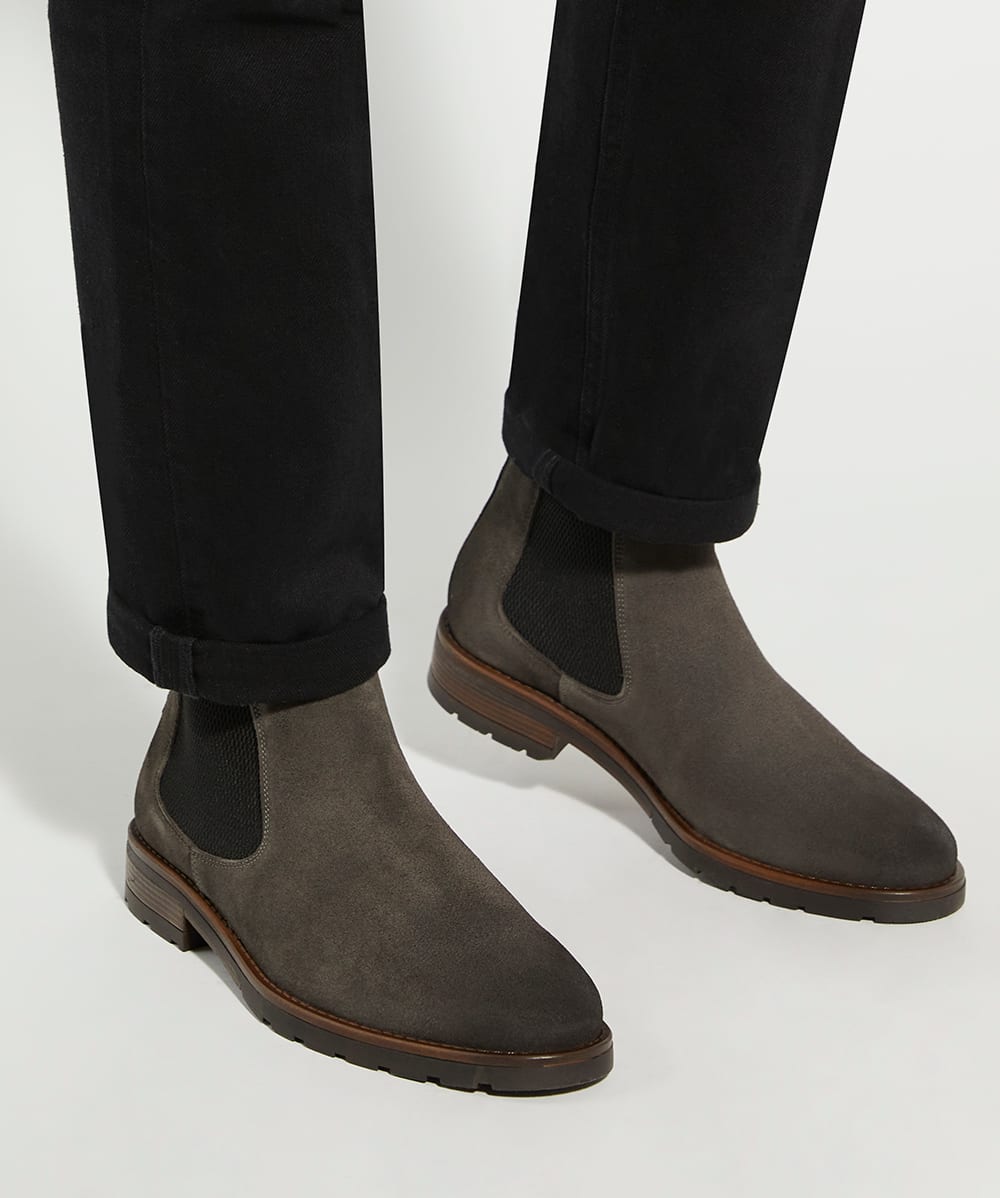Newham strappy nubuck chelsea boots top