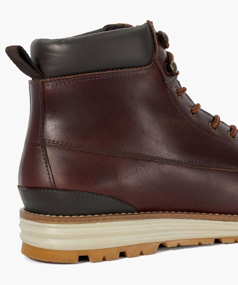 Cillian Chestnut Leather Hiker Boots Dune London