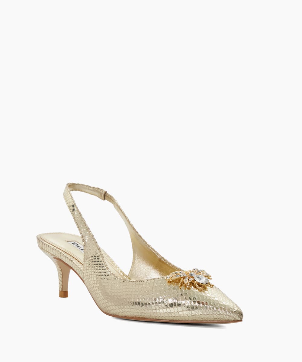 Dune gold kitten heels shop