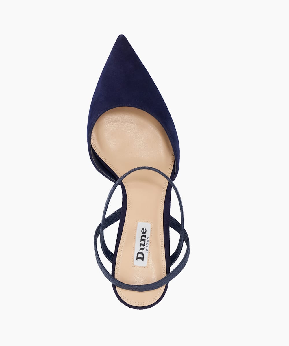 Dune navy sales court shoes