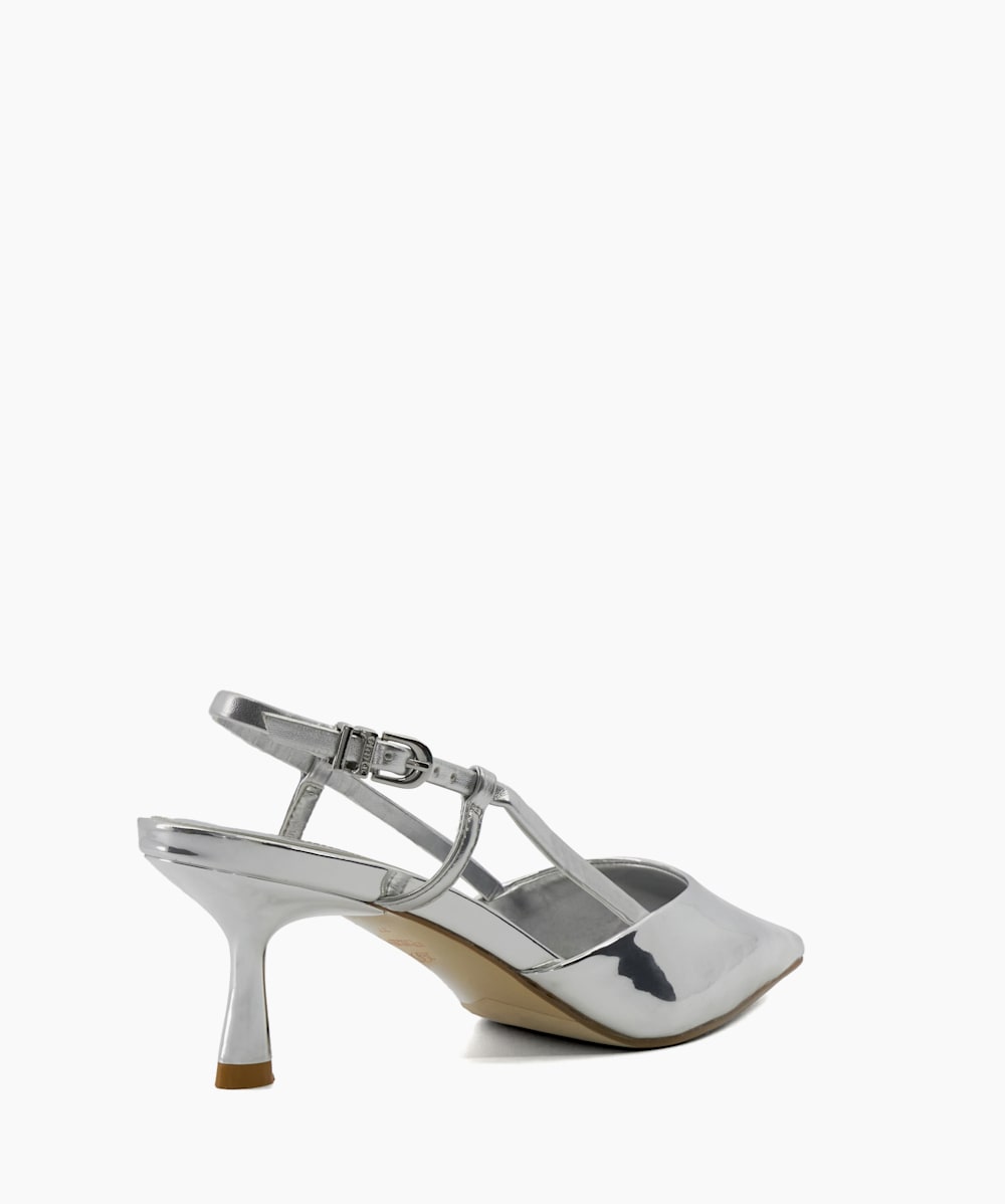 Silver slingback shoes sale