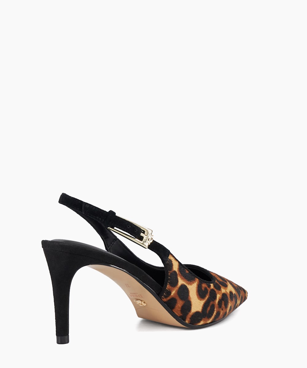 Closed Leopard Leopard Print Sling Back Heels Dune London