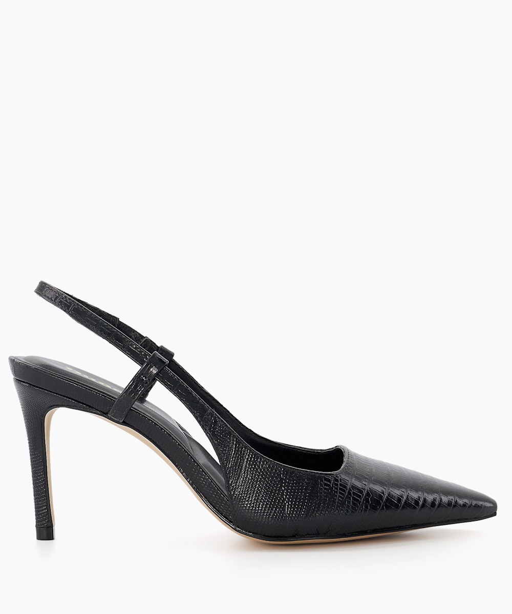 Dune black slingback shoes top