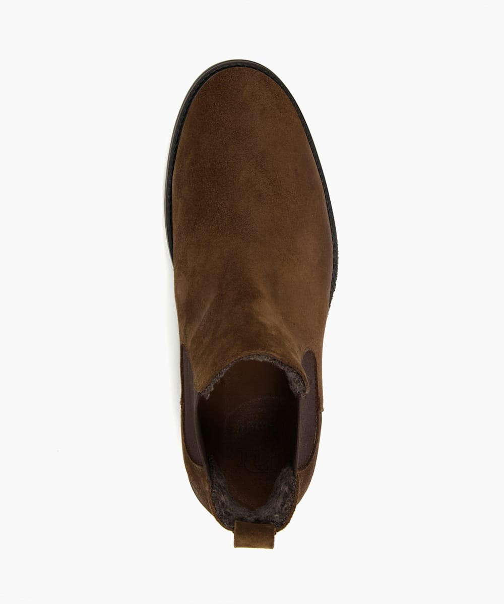 Coldestt Brown Warm Lined Suede Chelsea Boots Dune London