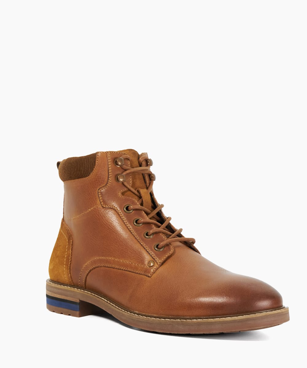 Tan lace up boots hot sale