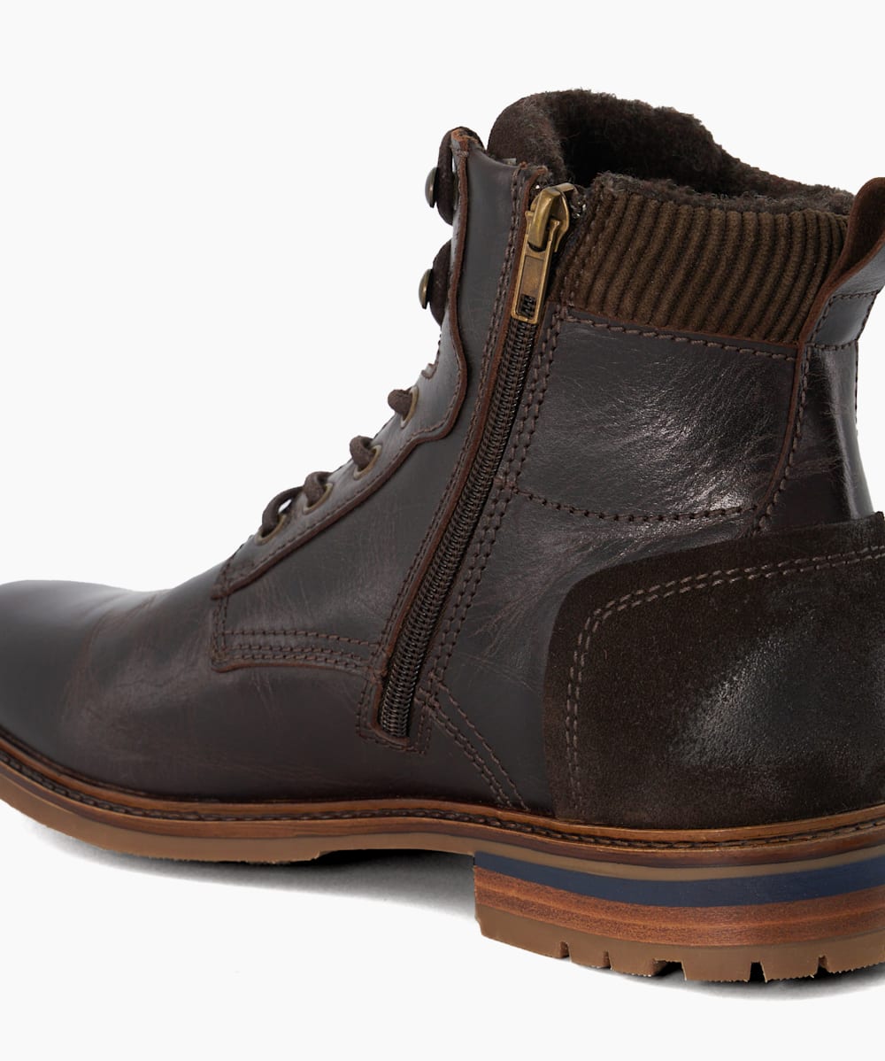 Mens dark brown ankle boots clearance