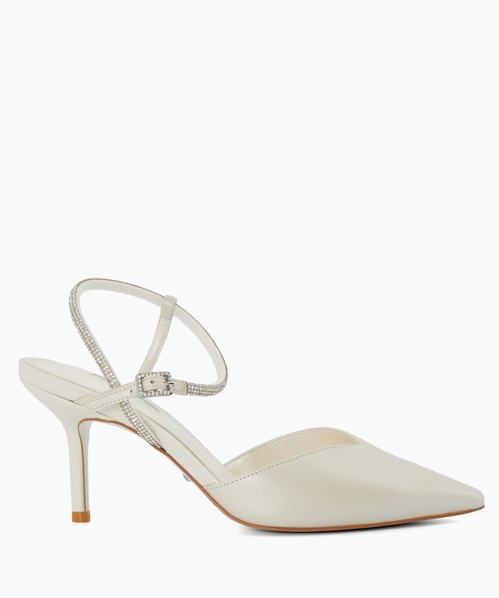 Dune white heels cheap