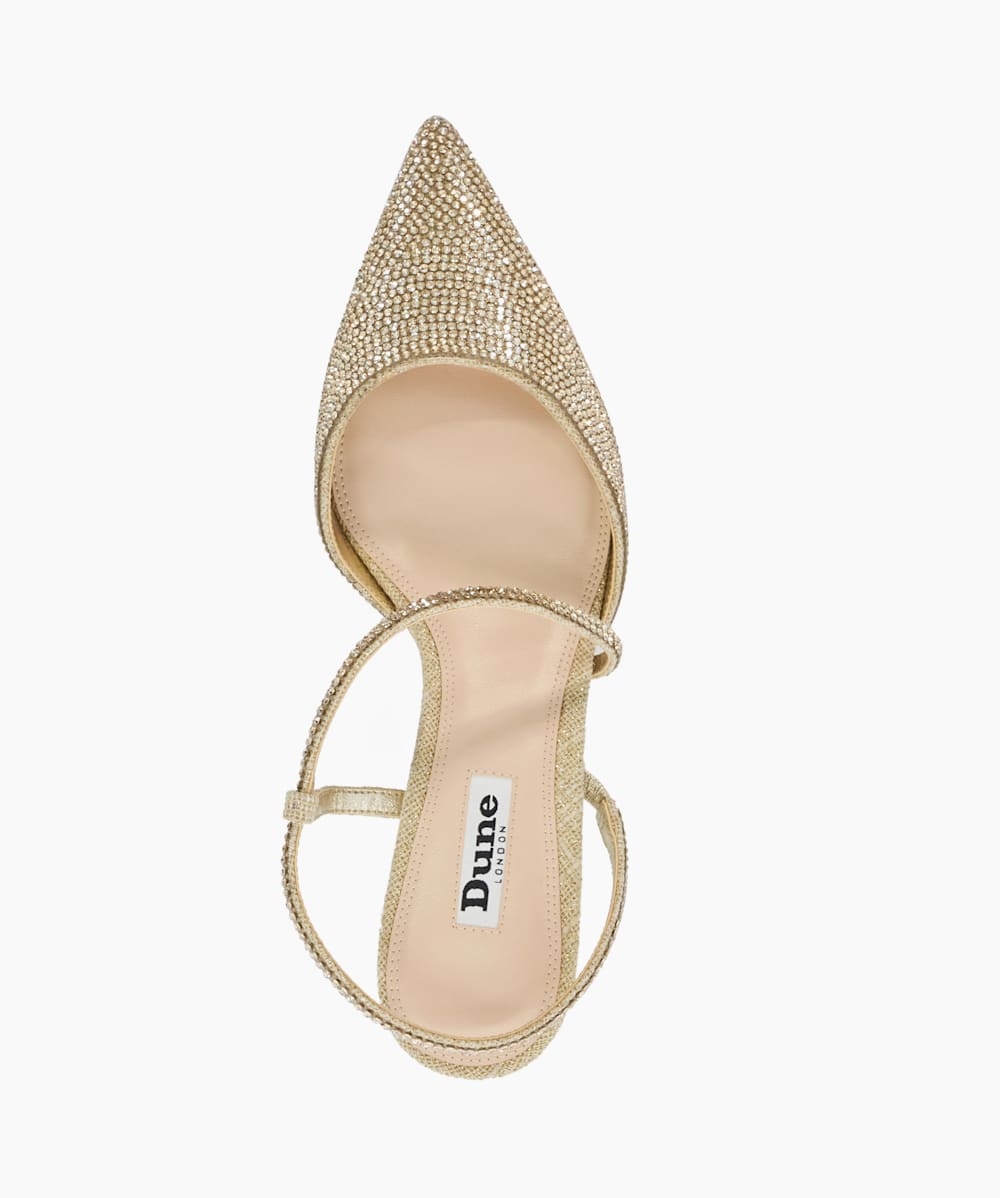 Dune gold kitten heels sale
