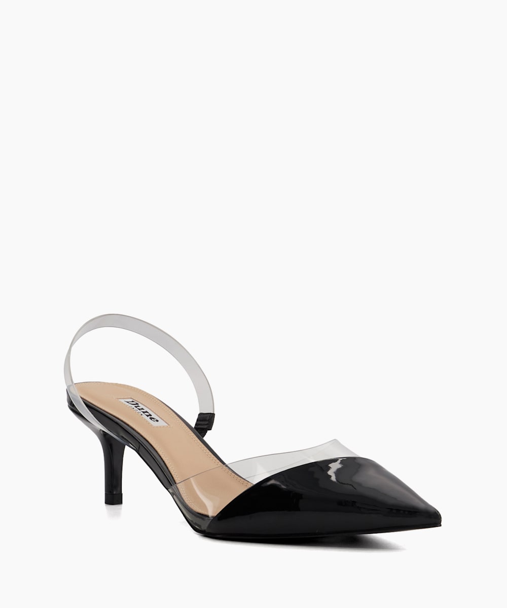 Heeled slingback deals vinyl shoe