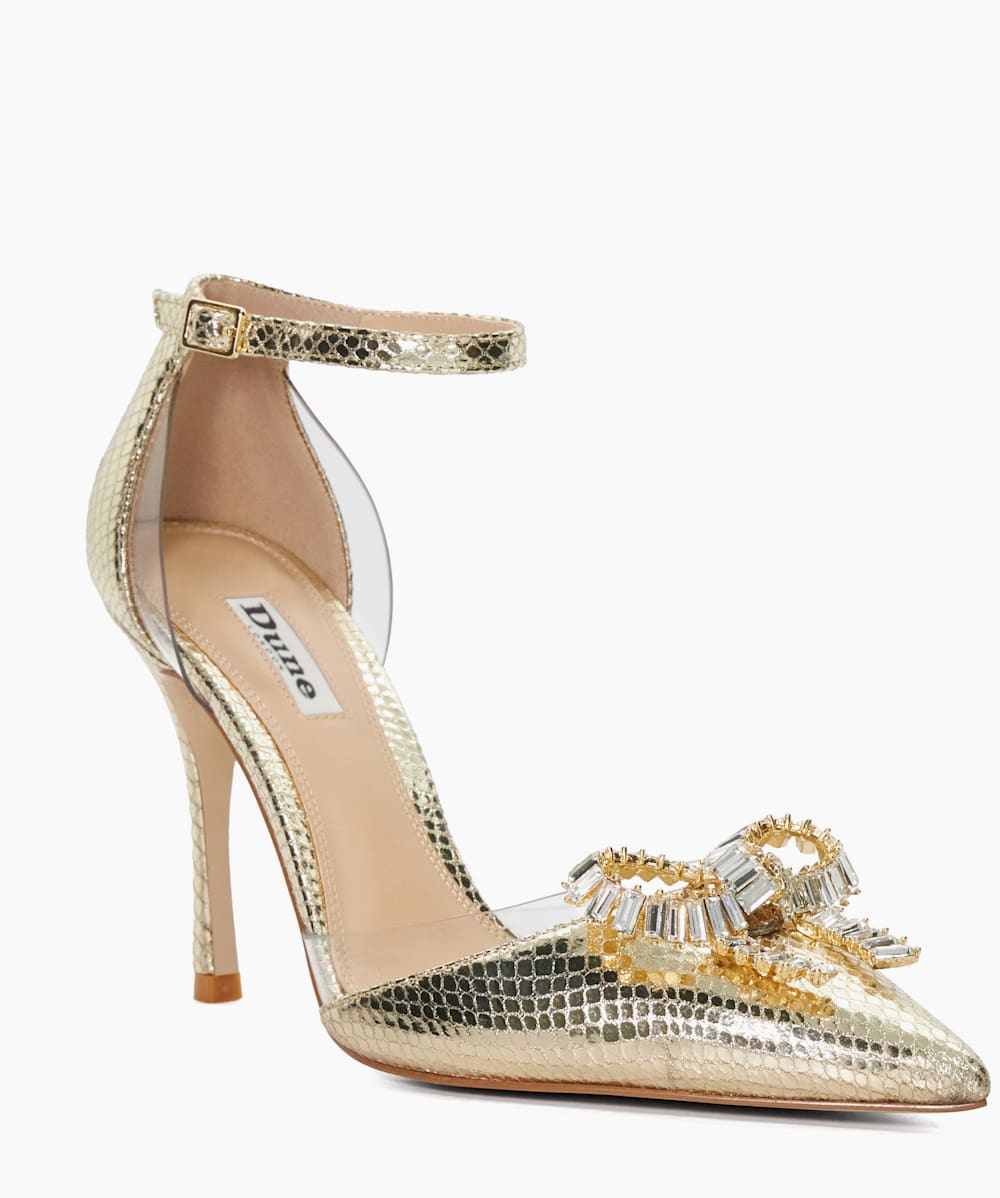 Gold embellished heels cheap