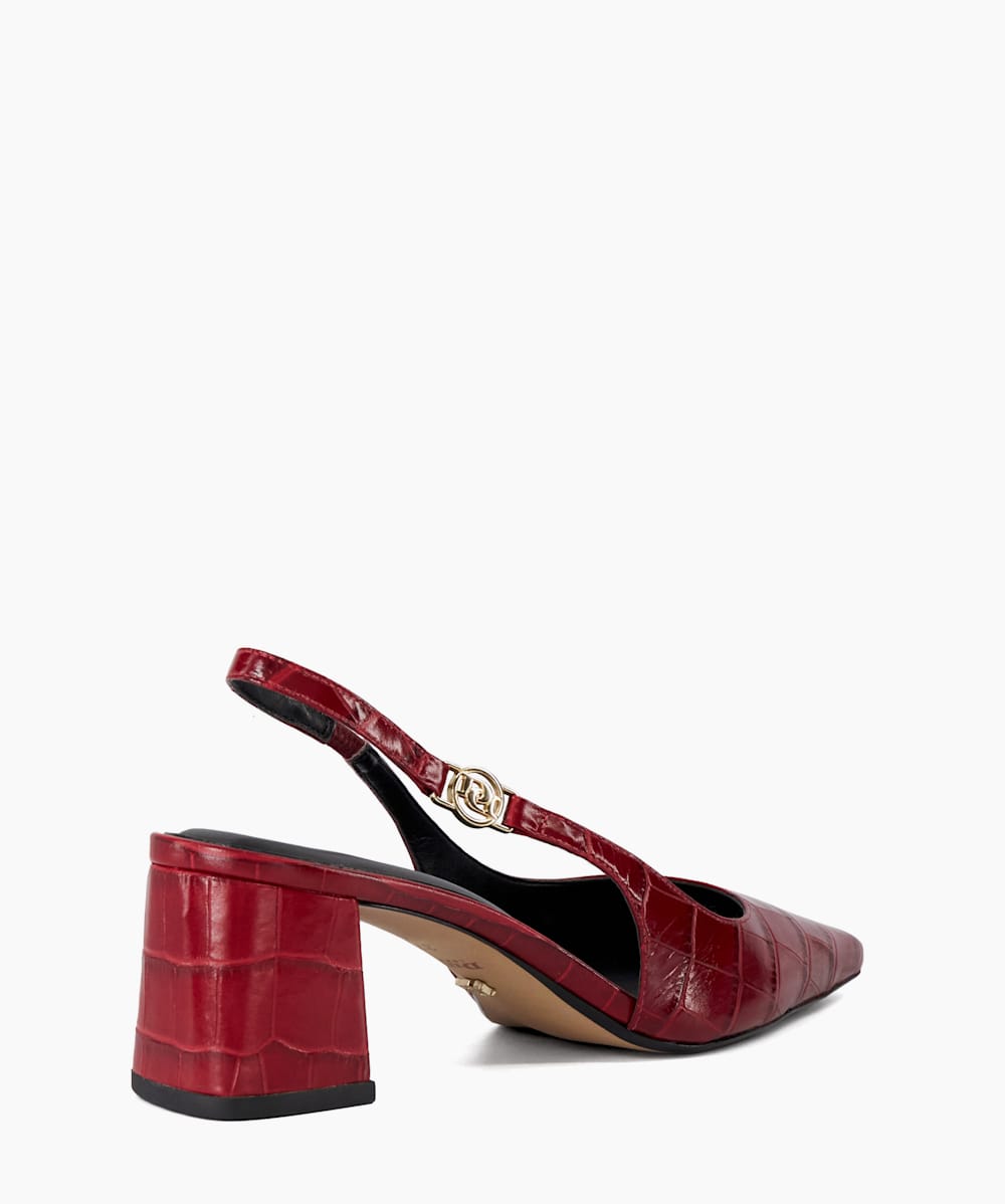 Block heel slingback court shoes sales