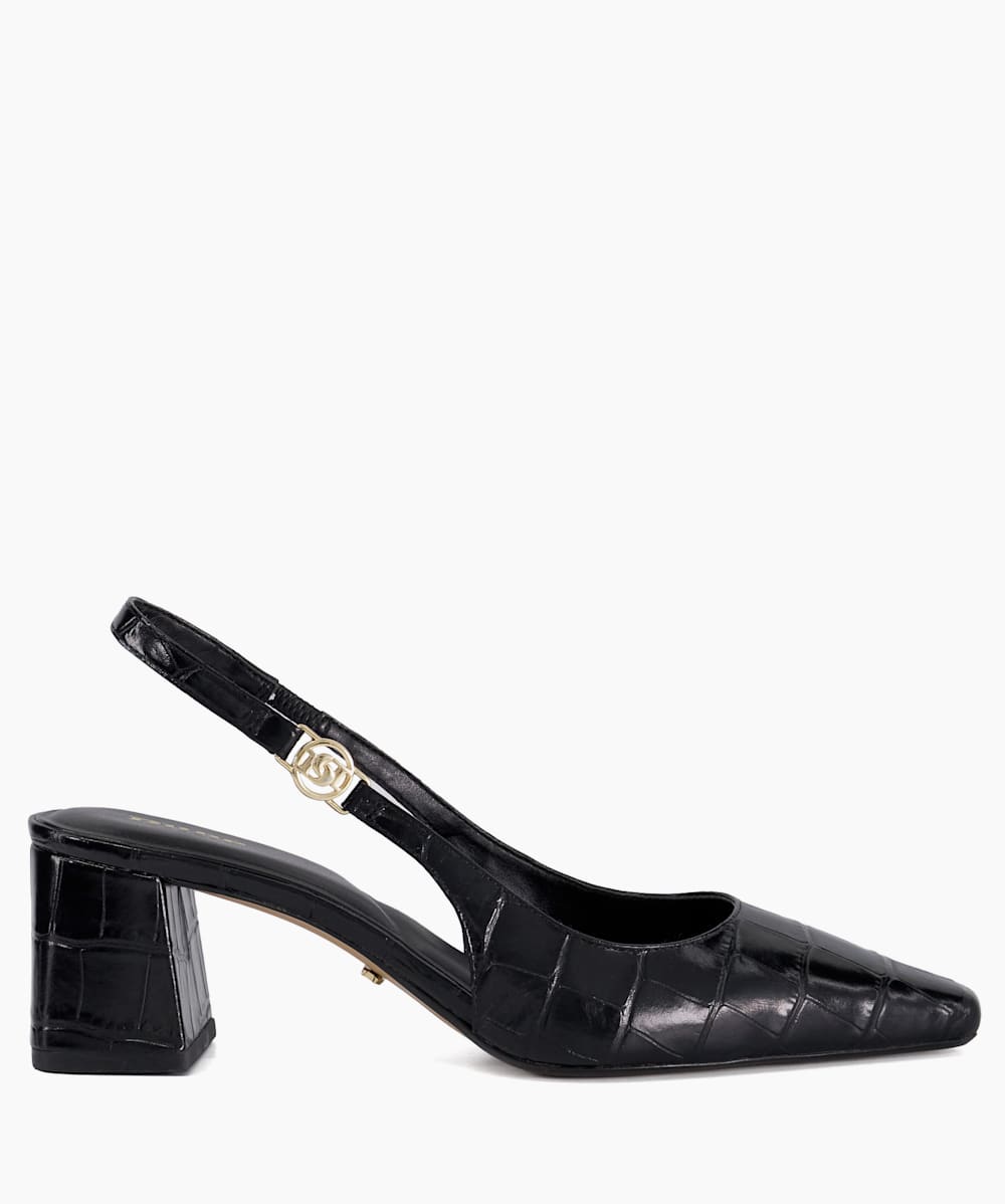Block heel slingback court shoes discount
