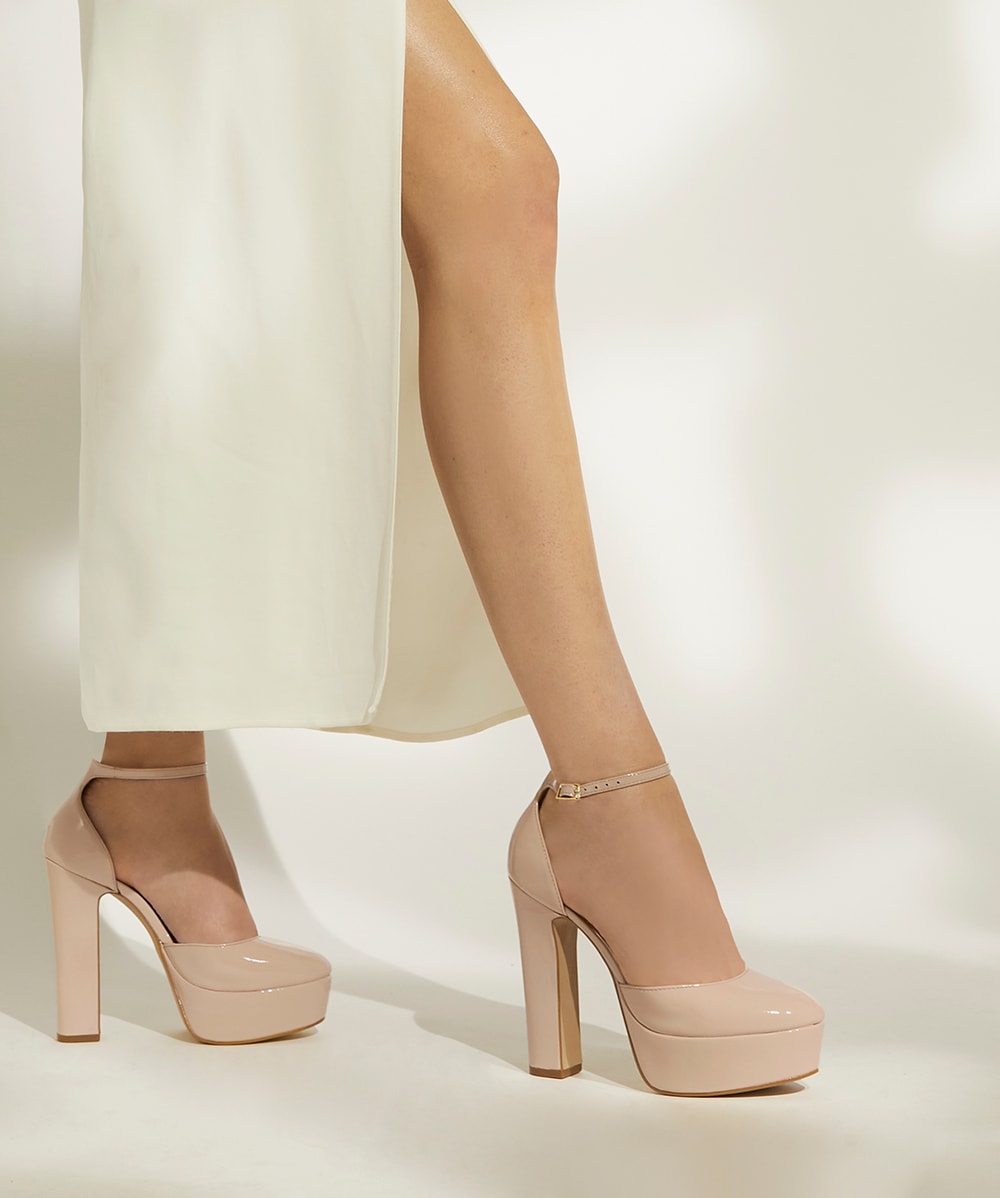 Nude flatform shoes sales