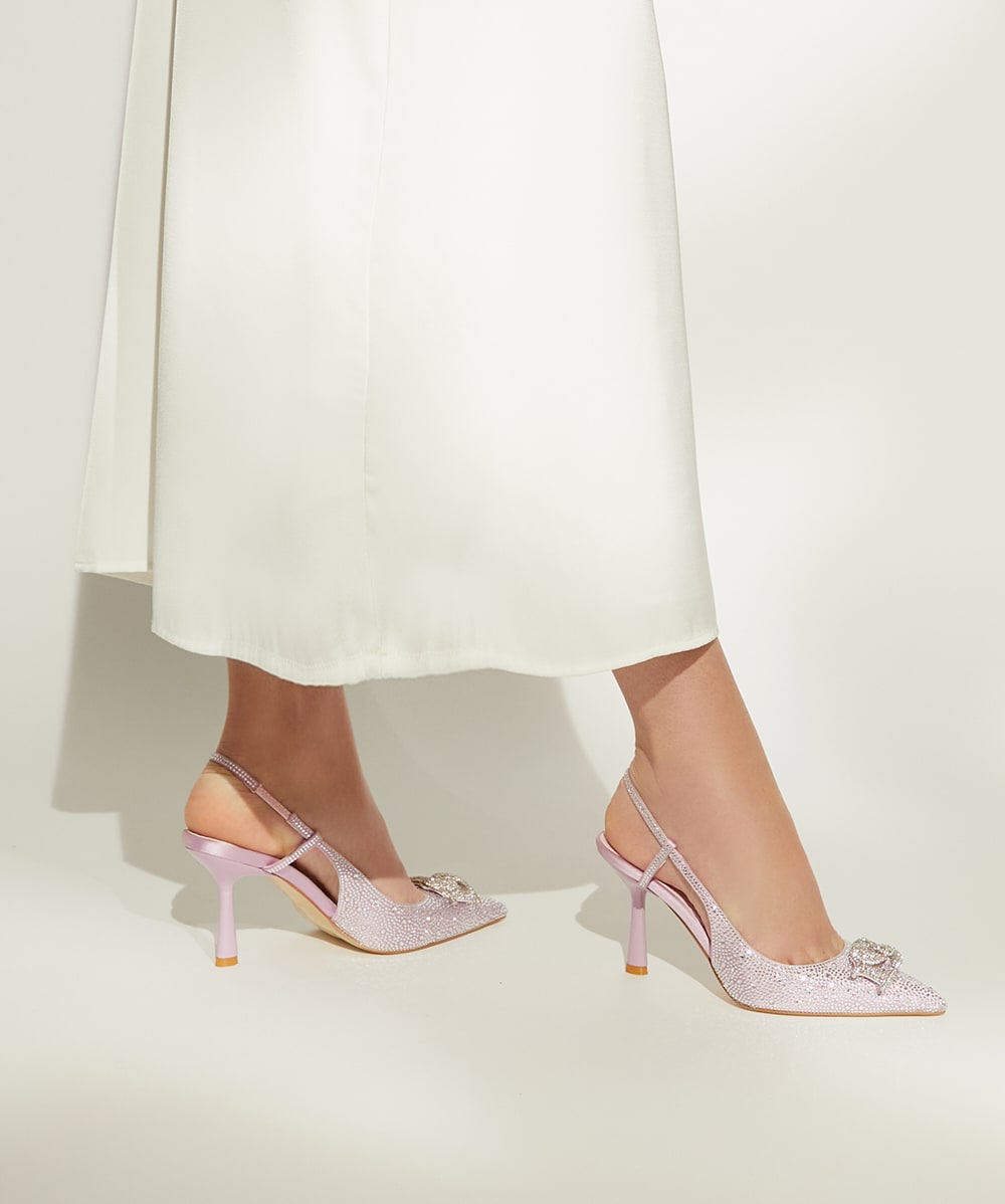 Pale pink cheap slingback shoes