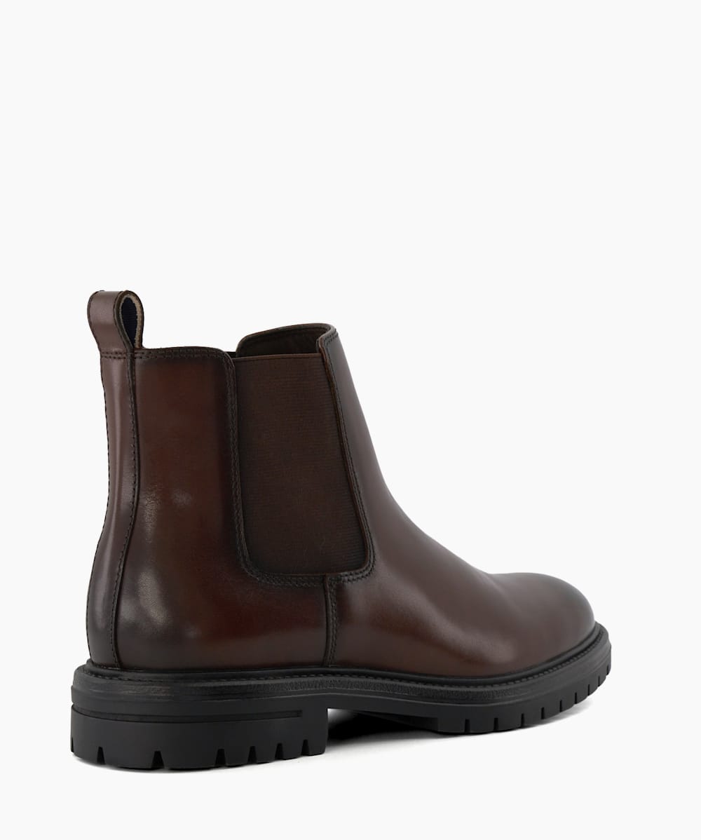 Dune brown chelsea best sale boots