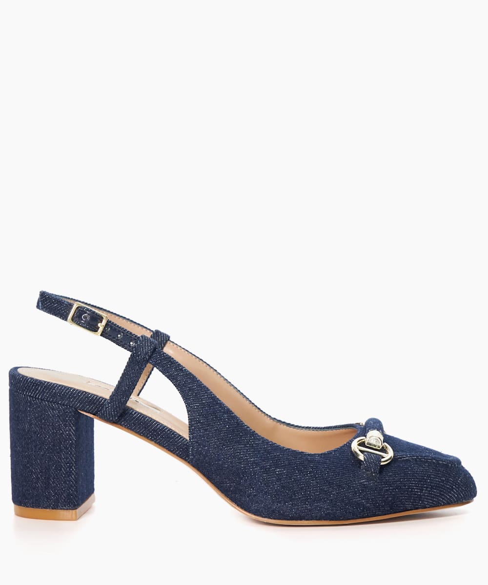 Escarpins bride arriere bleu marine outlet