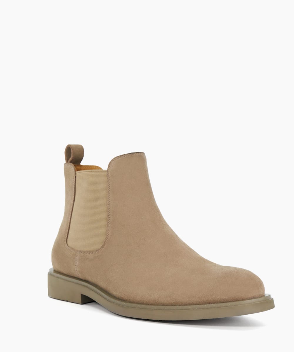 Cromwells Taupe Signature Slip On Leather Boots Dune London