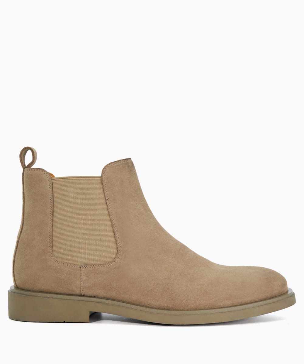 Cromwells Taupe Signature Slip On Leather Boots Dune London