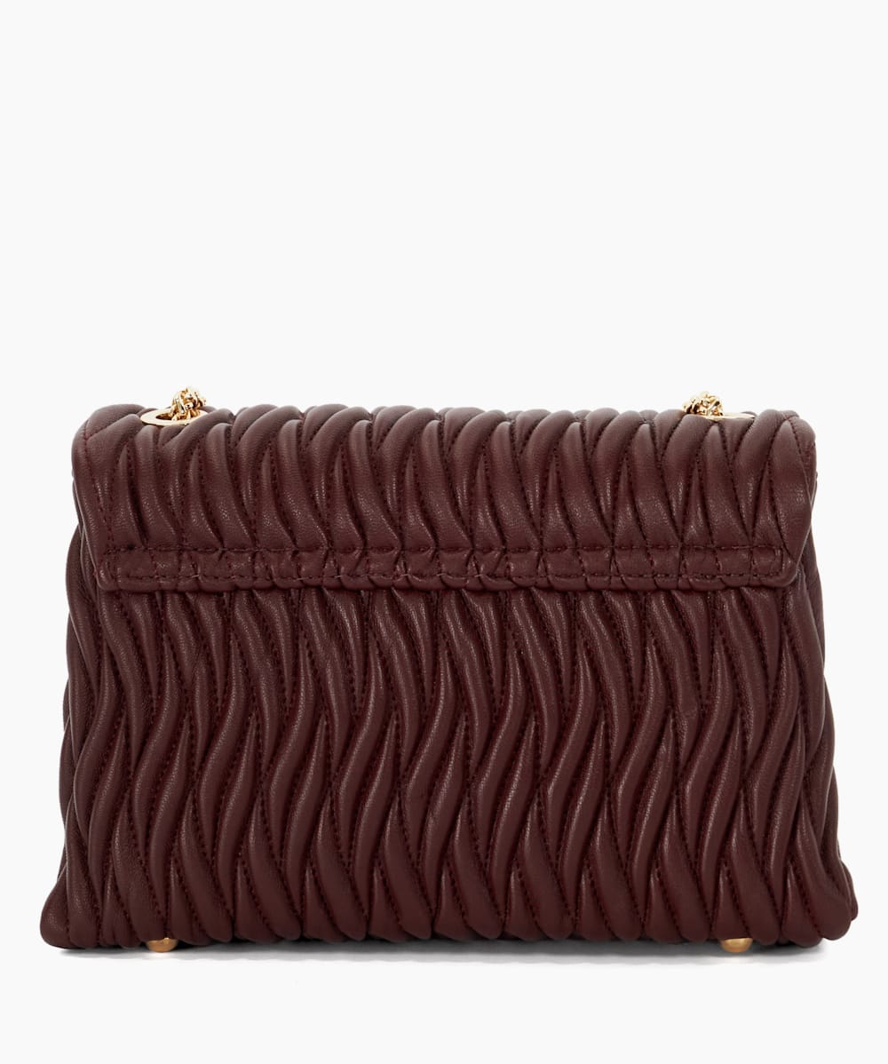 Darling Burgundy Premium Collection Leather Cross Body Bag Dune London