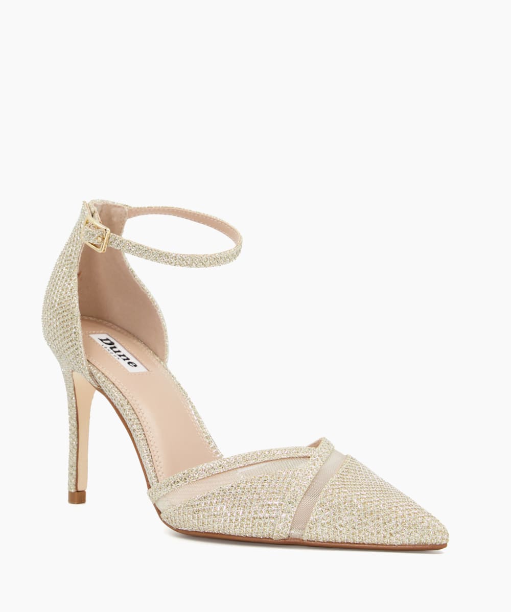 Gold court sales shoes with strap