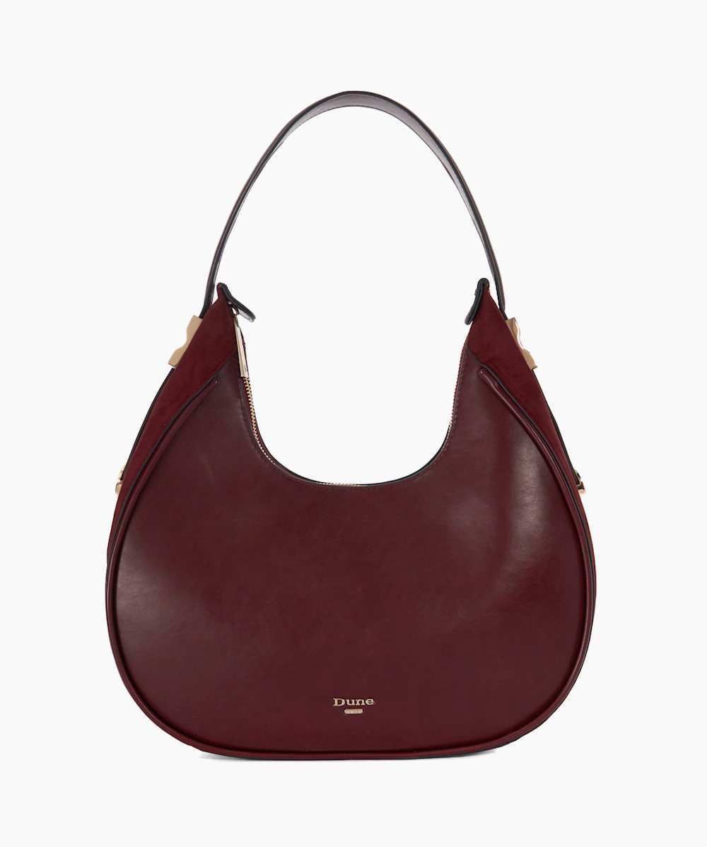 Dedicated Burgundy Scoop Shoulder Bag Dune London