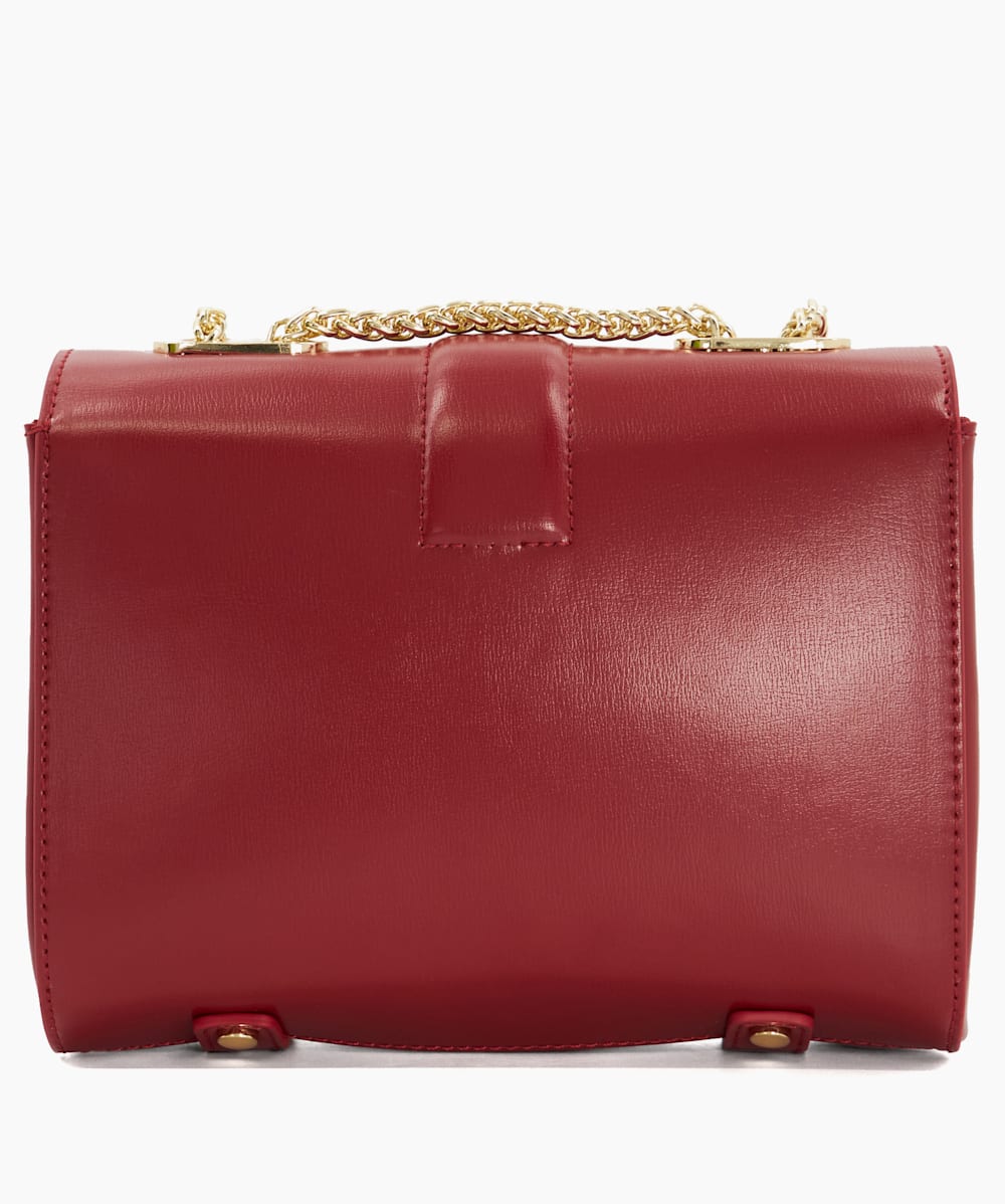 Definitive Red Hardware Detail Clutch Bag Dune London