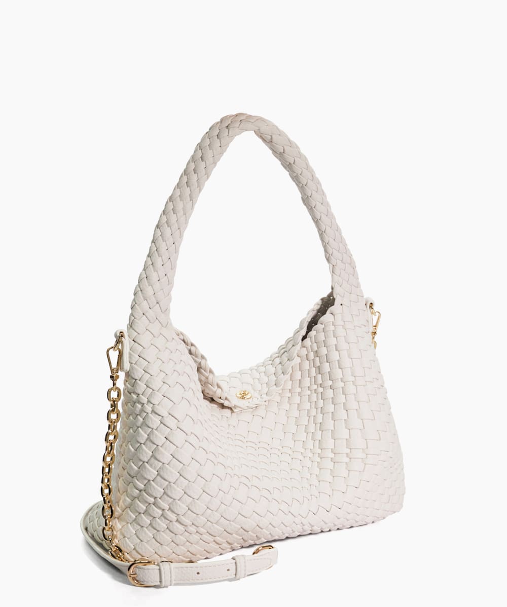 White woven bag deals
