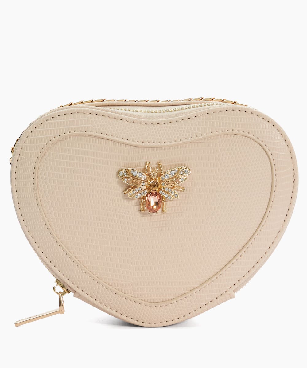 Dharto Ecru Heart Shaped Bag Dune London