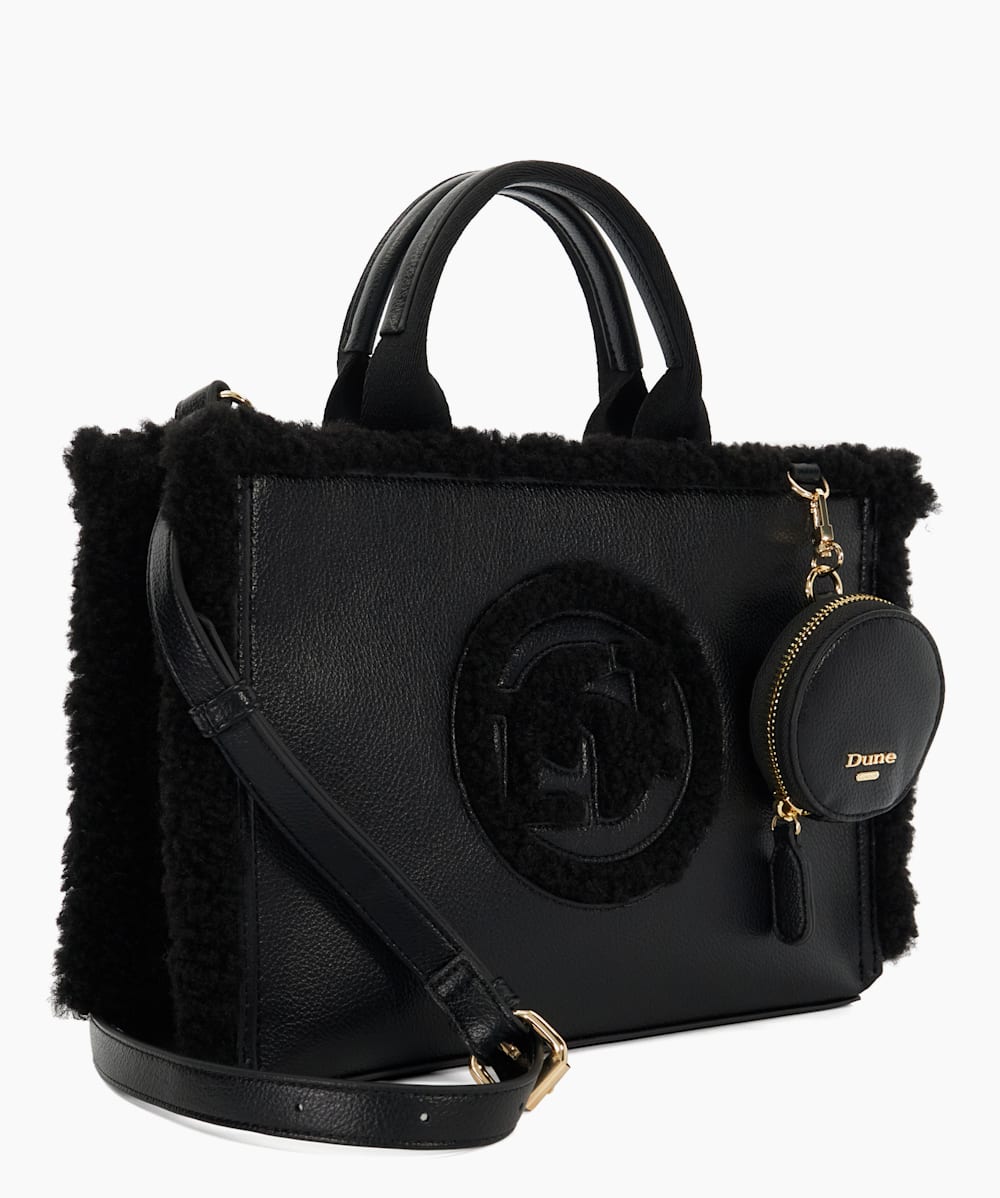 Dune faux fur bag outlet