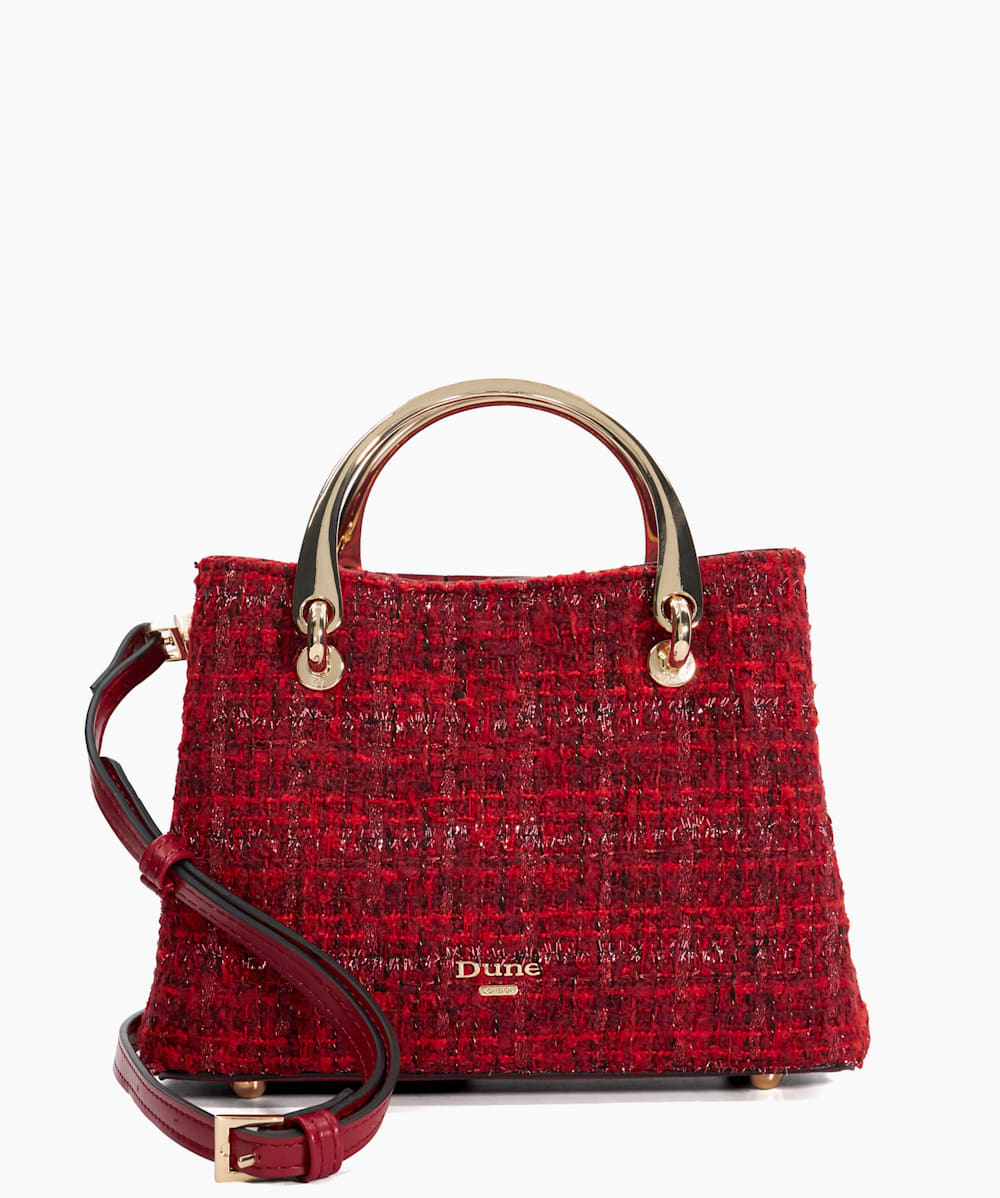 Dinkydorrien Red Boucle Tote Bag Dune London