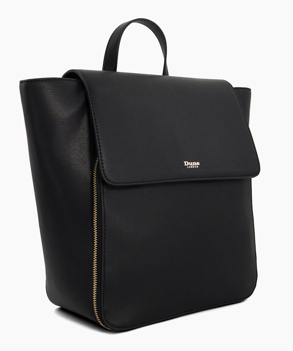 Driven Black Wing Shaped Backpack Dune London