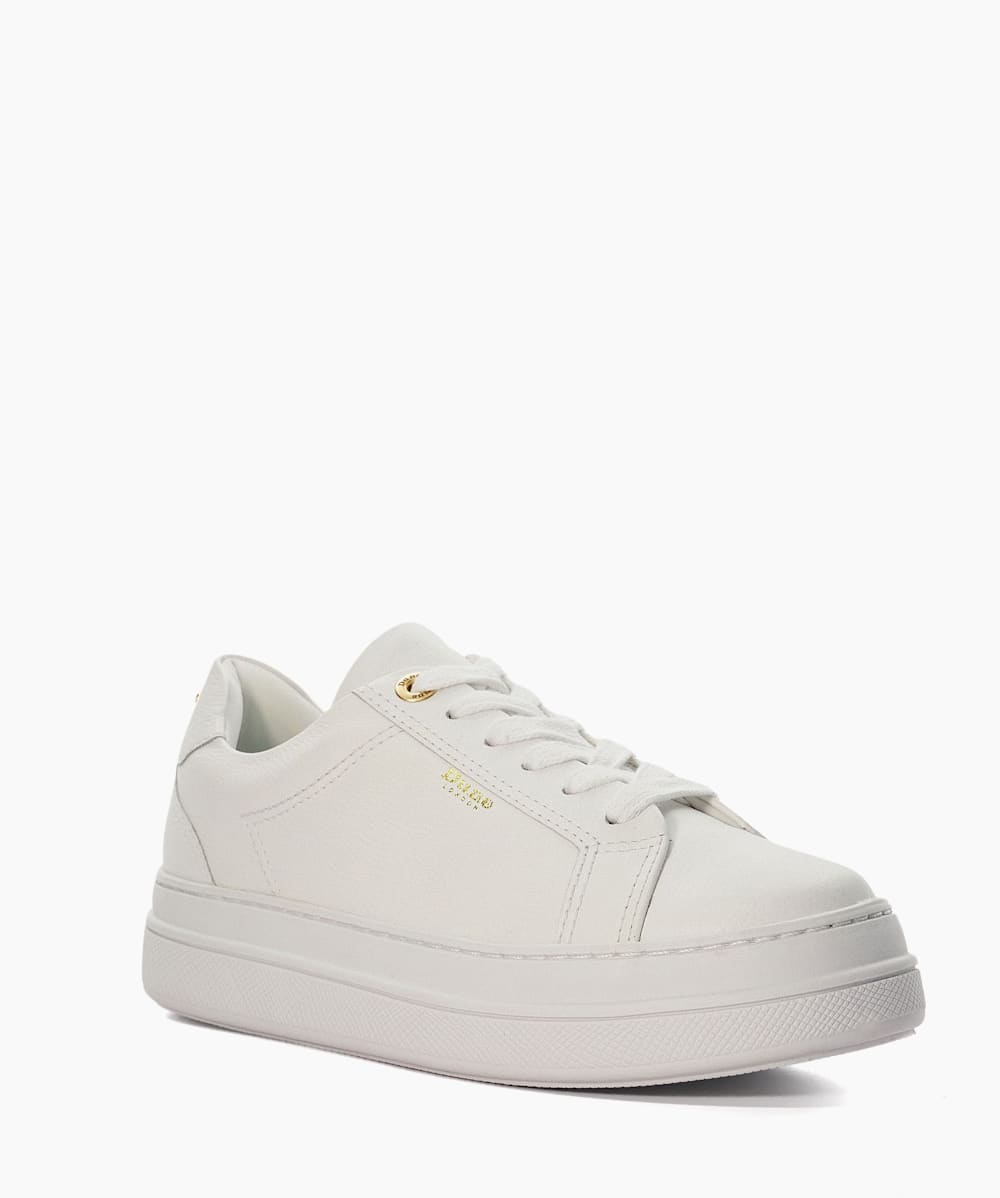 Dune ladies white trainers 2025
