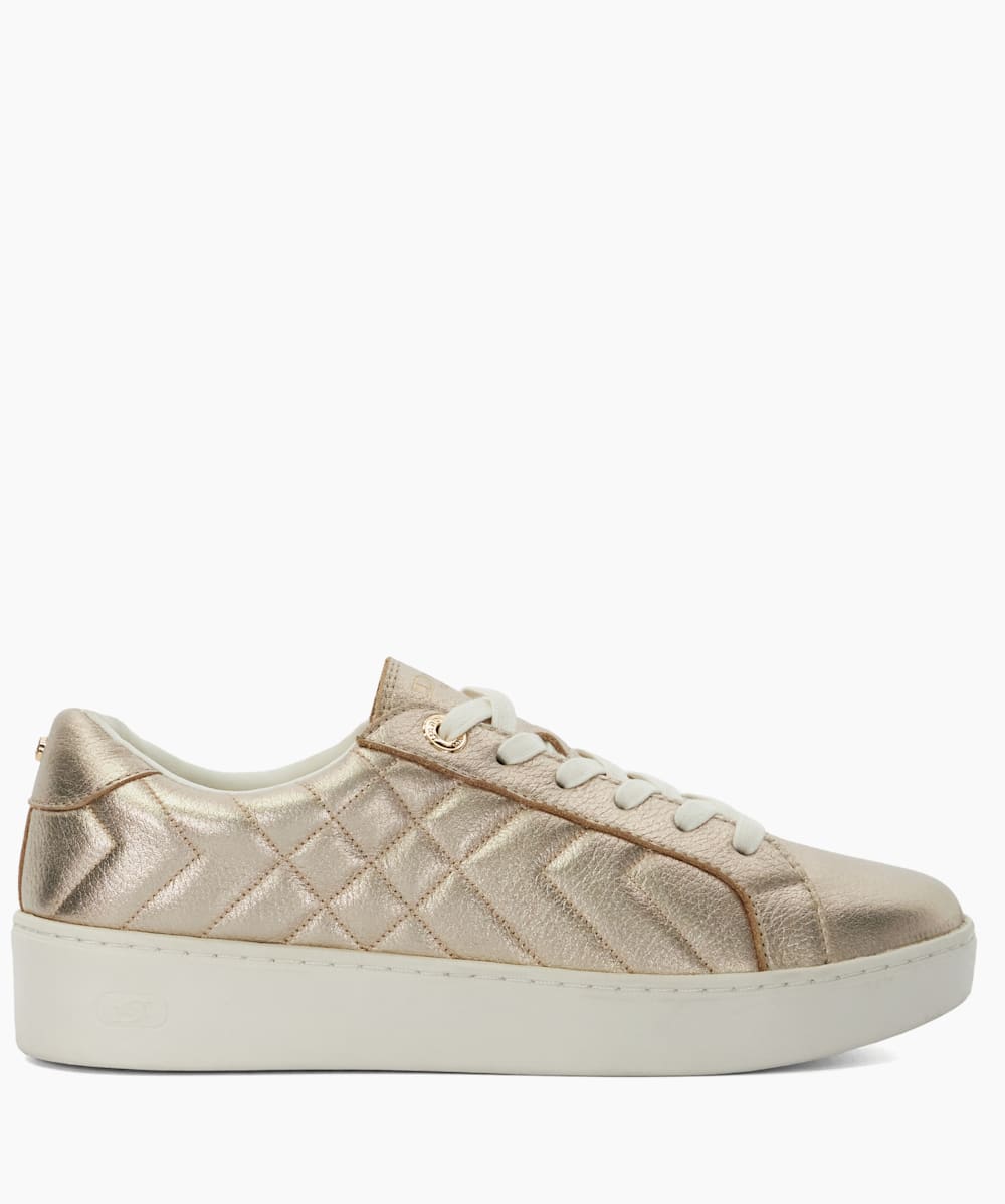 Rose eleadtic gold quilted sneakers